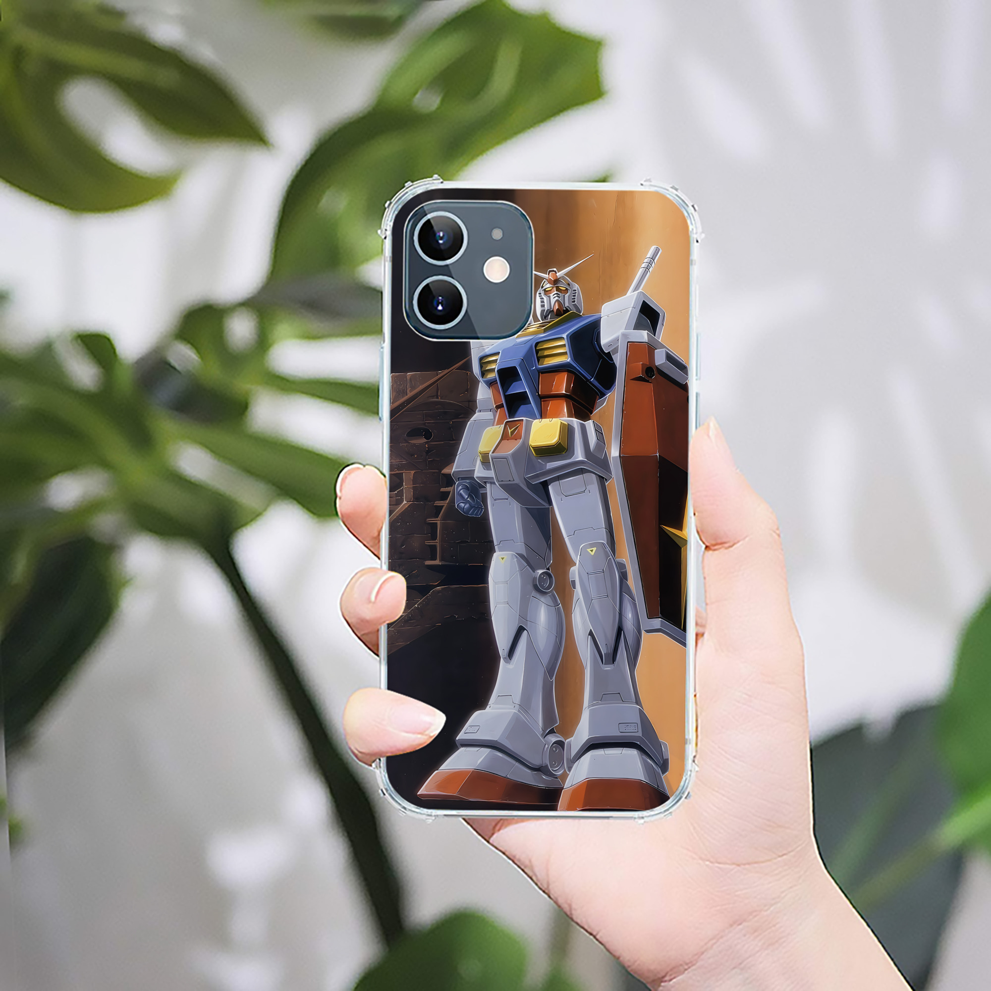 （画像用） 機動戦士ガンダム Mobile Suit Gundam 【iPhone 12シリーズ対応】透明スマホケース（クリアソフトケース）